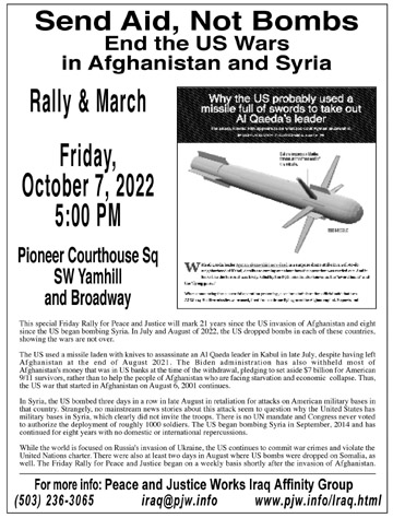 [Afghanistan 21 years later flyer]