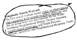 [image of telephone search warrant]