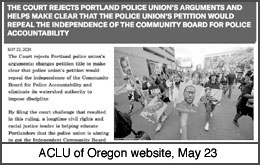 [ACLU of Oregon website]