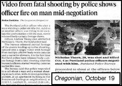 [Oregonian article, Oct 19]