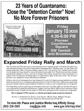 [Guantanamo 23 Years Later flyer]